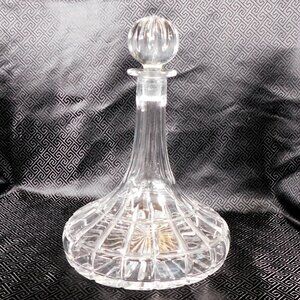 Towle Riviera Cut Crystal Ships Decanter # 25113